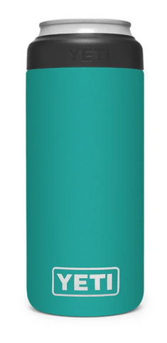 YETI Aquifer Blue Rambler 12 oz Colster Slim Can Insulator