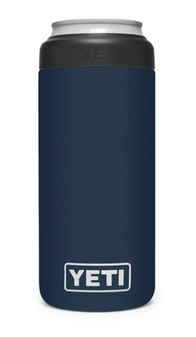 YETI Navy Rambler 12 oz Colster Slim Can Insulator