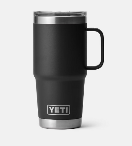 YETI® Black Rambler 20 oz. Travel Mug with StrongHold Lid