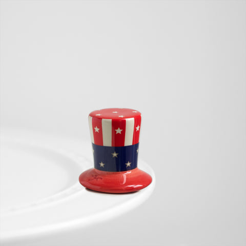 Nora Fleming Uncle Sam Hat (Home of the Free) Mini