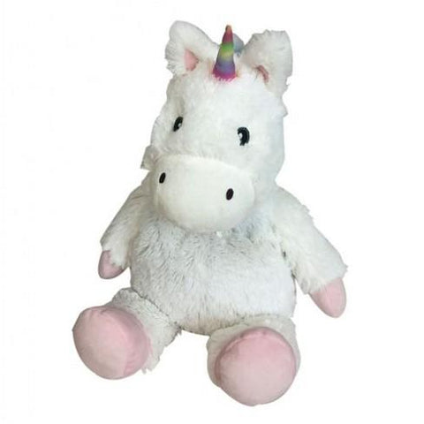 WARMIES JUNIOR- WHITE UNICORN - Cozy Plush Heatable Lavender Scented Stuffed Animal