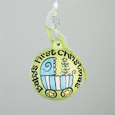 Glory Haus Baby Boy's 1st Christmas Ceramic Ornament