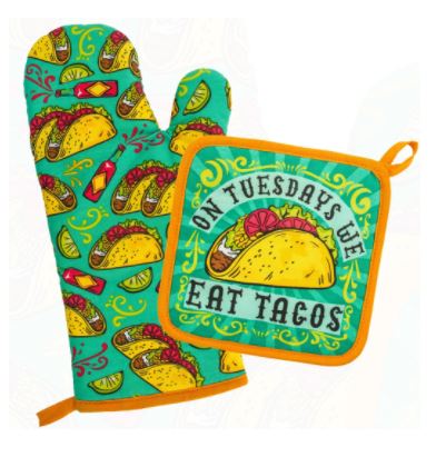 Taco Tuesdays Pot Holder & Mit