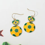 Sensibling Corp. - Flag FIFA World Cup Soccer Ball Link Drop Earrings