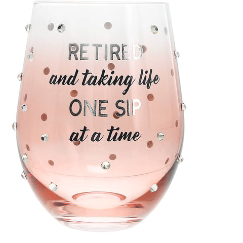 Pavilion - One Sip - Gift Boxed 18 oz Stemless Wine Glass