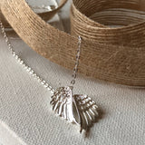 Carol Young Silver - Angel Wings Necklace/Petite, Silver Tone on CARD/Jewelry