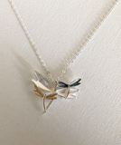 Carol Young Silver - Dragonfly jewelry w/CZ  Necklace in BOX