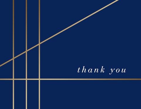NAVY STRIPE Thank You Card Box