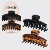 KITSCH - Recycled Plastic Oversized Matte Claw Clips 2pc Set