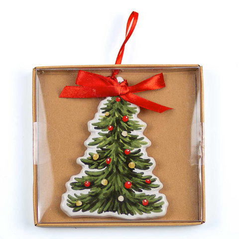 Noelle Tree Ornament Green 4"