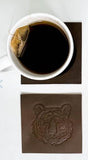 Tiger Leather Embossed Coasters (set of 4)