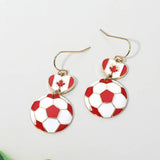 Sensibling Corp. - Flag FIFA World Cup Soccer Ball Link Drop Earrings