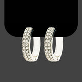 Huggies 1 Crystal Hoops Earrings