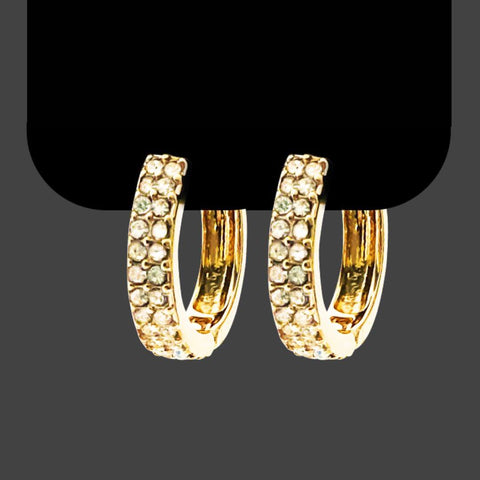 Huggies 1 Crystal Hoops Earrings