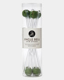 Matte Green Jingle Bell Stirring Sticks