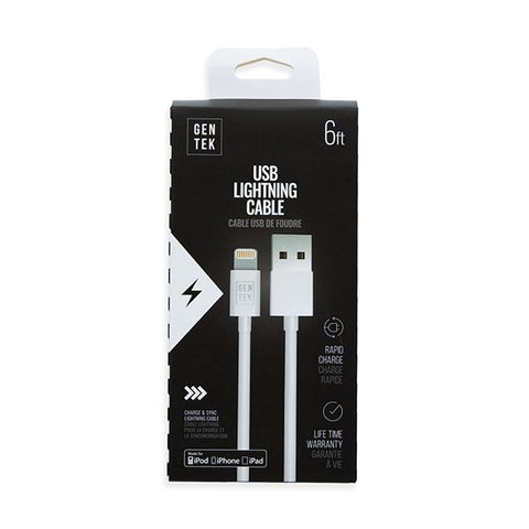 Gen Tek Apple Lightning to USB Charging Cable MFI product (made for iPod®, iPhone®, and iPad®)