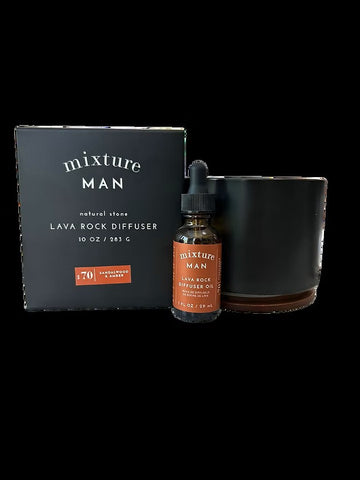 No 70 Sandalwood & Amber Mixture Man Lava Rock Diffuser