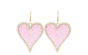 PINK CRYstal IRRIDESCENT earrings