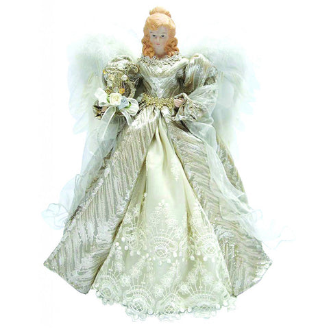 Santa's Workshop Silver Elegance Angel Tree Topper