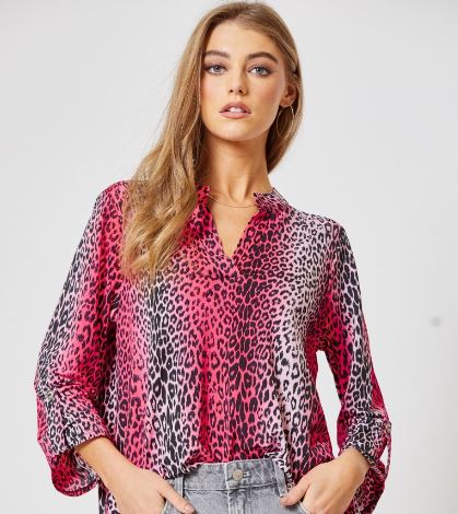 Pink Animal Print Lizzy Top