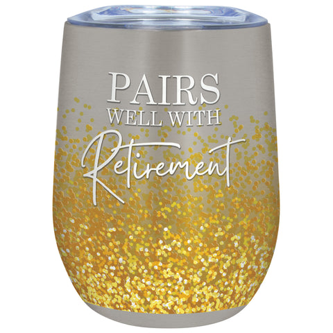 Retirement Stemless Wine Tumble 12 oz