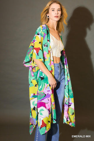 Open Front Long Kimono