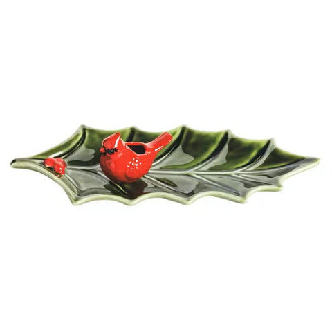 HOLLY TRAY CARDINAL TOOTHPICK