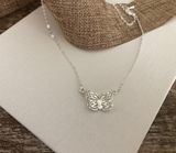 Carol Young Silver - Butterfly Necklace, Petite on Card/ Jewelry