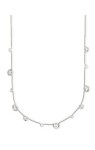 CLEMENTINE NECKLACE RHODIUM METAL WHITE CZ