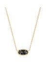 ELISA SHORT PENDANT NECKLACE GOLD BLACK