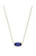 ELISA SHORT PENDANT NECKLACE	GOLD COBALT CATS EYE