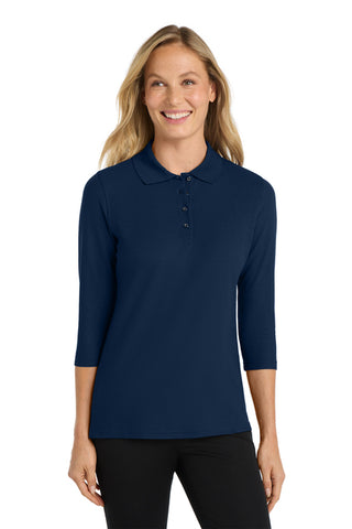 Port Authority® Women's Silk Touch™ 3/4-Sleeve Polo