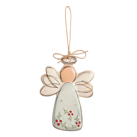 Holly Angel Ornament