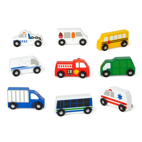 Wooden Town Vehicles Set