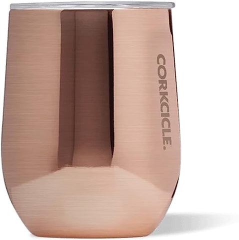 Corkcicle Stemless | Triple Insulated Stainless Steel Wine Cup Tumbler | Reusable | (Copper, 12oz / 355ml)