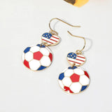 Sensibling Corp. - Flag FIFA World Cup Soccer Ball Link Drop Earrings