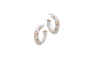 SNOWFLAKE enamel EARRING HOOP