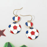 Sensibling Corp. - Flag FIFA World Cup Soccer Ball Link Drop Earrings