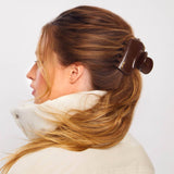 KITSCH - Recycled Plastic Puffy Cloud Clip 1pc - Chocolate