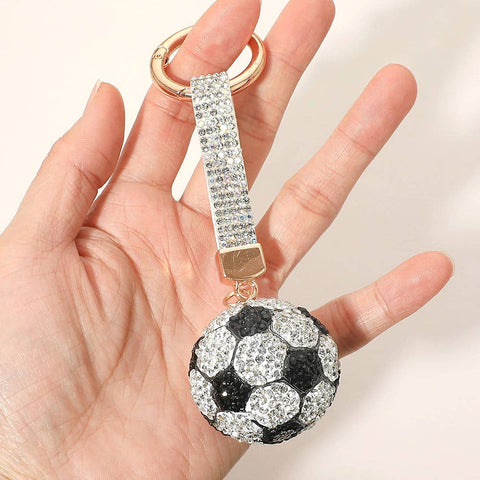 Sensibling Corp. - Bling Studded Soccer Ball Bag Charm Keychain
