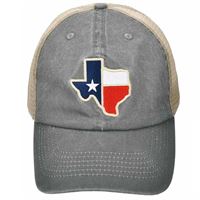 Gray/Mesh Back Texas Shape Flag Cap