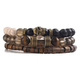 Mad Man - Tribal Stone Bracelet | Men's Skull Viking Bead Bracelet