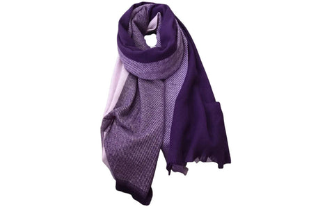 PURPLE COLOR BLOCK SCARF