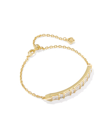JAMIE DELICATE CHAIN BRACELET GOLD WHITE CZ