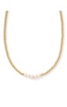 EVE BEADED STRAND NECKLACE GOLD WHITE PEARL