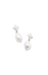 EVE DROP EARRINGS SILVER WHITE PEARL