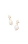 EVE DROP EARRINGS GOLD WHITE PEARL