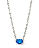 CAILIN CRYSTAL PENDANT NECKLACE SILVER BLUE VIOLET CRYSTAL