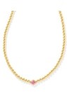 ABBIE BEADED NECKLACE GOLD AZALEA ILLUSION