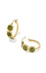 MAURA HOOP EARRINGS GOLD SAGE SERPENTINE